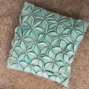 Teal decorative pillow